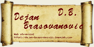 Dejan Brašovanović vizit kartica